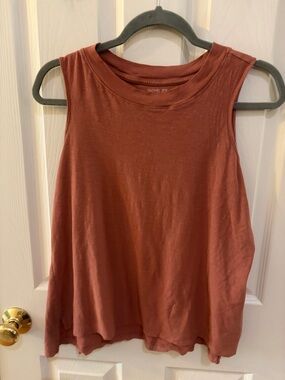Rachel Zoe 100% Pima Cotton Tank – Rust/Terracotta – Size XL